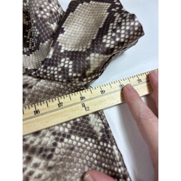 Tory Burch Snakeprint Snake Reptile Animal PrintBlouse Top Tan Cream 4 Wool Silk - Picture 4 of 9